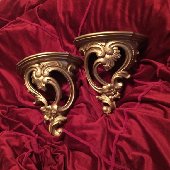 Gold Vintage Scroll Wall Small Shelves - Picture 5 of 12